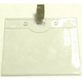 Clear Vinyl Badge Holder w/ Removable Clip (4"x3")